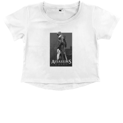 Kids' Premium Cropped T-Shirt - Assassin's Creed Gray - Mfest