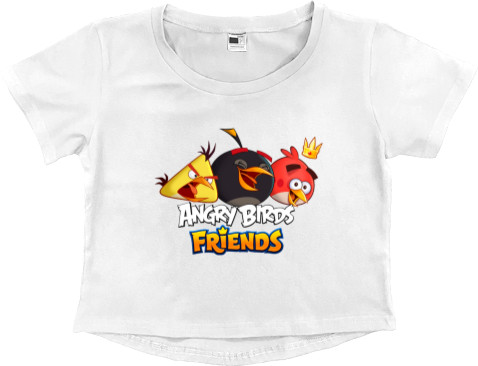 Women's Cropped Premium T-Shirt - Angry Birds Friends - Mfest