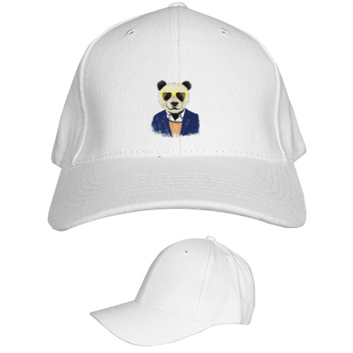 Kids' Baseball Cap 6-panel - Panda in a suit - Mfest