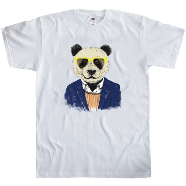 Kids' T-Shirt Fruit of the loom - Panda in a suit - Mfest