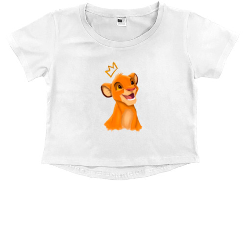 Kids' Premium Cropped T-Shirt - Lion King Art - Mfest