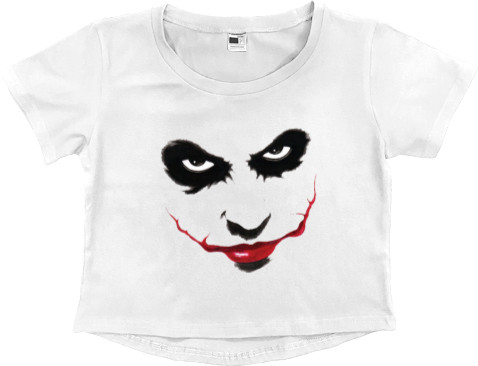 Women's Cropped Premium T-Shirt - Joker Smile - Mfest