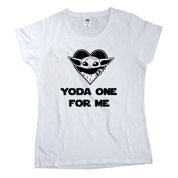 Футболка Классика Женская Fruit of the loom - Yoda One - Mfest