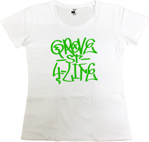 Women's Premium T-Shirt - GROVE STREET (1) - Mfest