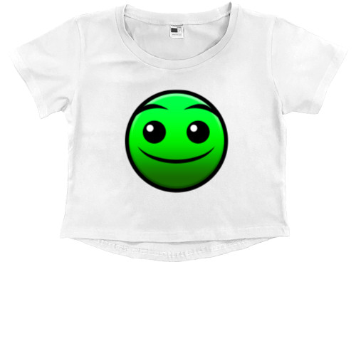 Kids' Premium Cropped T-Shirt - GEOMETRY DASH [24] - Mfest