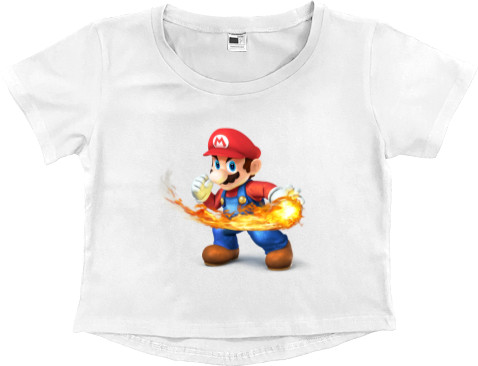 Women's Cropped Premium T-Shirt - MARIO [1] - Mfest