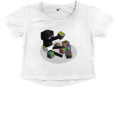 Kids' Premium Cropped T-Shirt - MINECRAFT [3] - Mfest