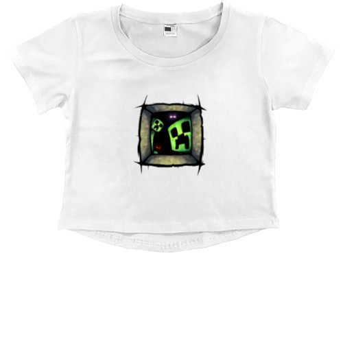 Kids' Premium Cropped T-Shirt - MINECRAFT [2] - Mfest