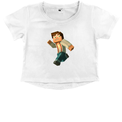 Kids' Premium Cropped T-Shirt - MINECRAFT [11] - Mfest