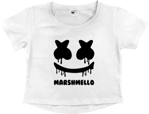 Women's Cropped Premium T-Shirt - Marshmello 5 - Mfest