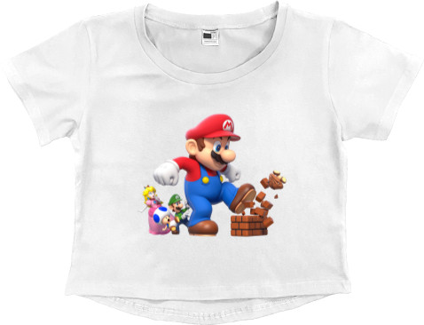 Women's Cropped Premium T-Shirt - MARIO [4] - Mfest