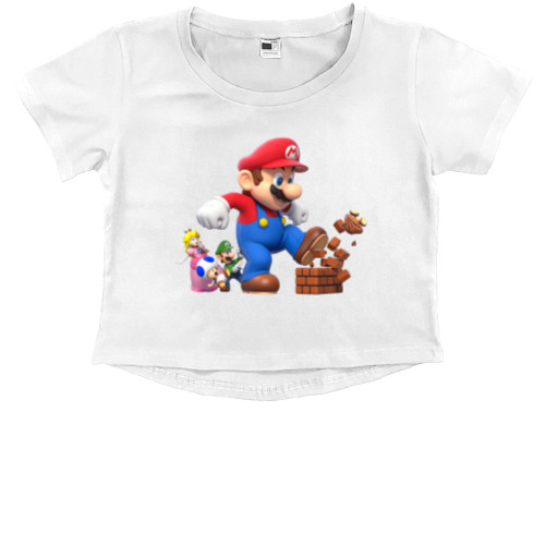 Kids' Premium Cropped T-Shirt - MARIO [4] - Mfest