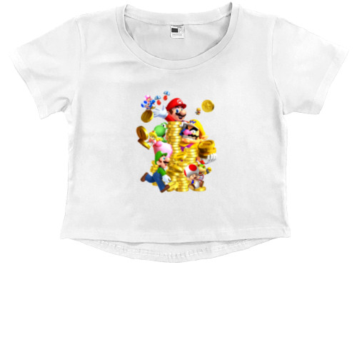 Kids' Premium Cropped T-Shirt - MARIO [2] - Mfest