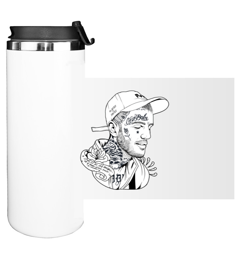 Water Bottle on Tumbler - Lil Peep (Black&White) - Mfest