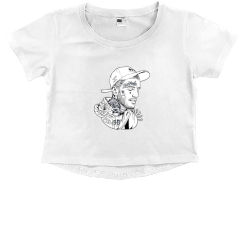 Kids' Premium Cropped T-Shirt - Lil Peep (Black&White) - Mfest