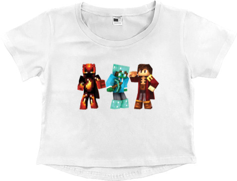 Women's Cropped Premium T-Shirt - MINECRAFT [8] - Mfest