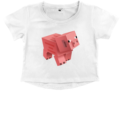 Kids' Premium Cropped T-Shirt - MINECRAFT [5] - Mfest