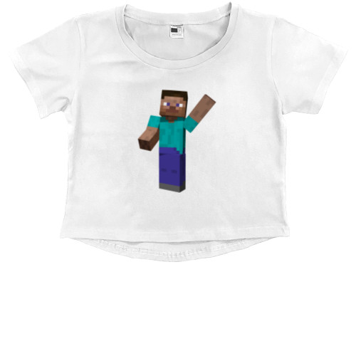 Kids' Premium Cropped T-Shirt - MINECRAFT[4] - Mfest