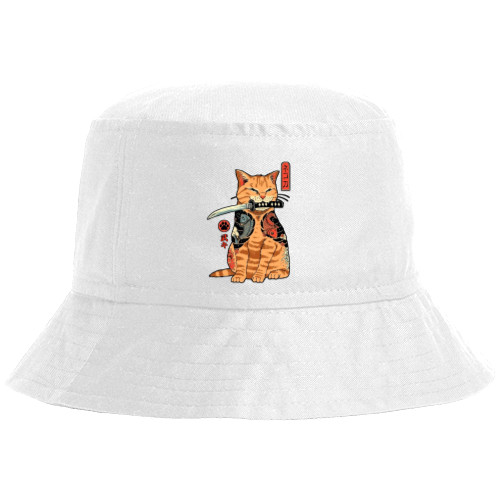 Bucket Hat - samurai cat |samurai cat (2) - Mfest