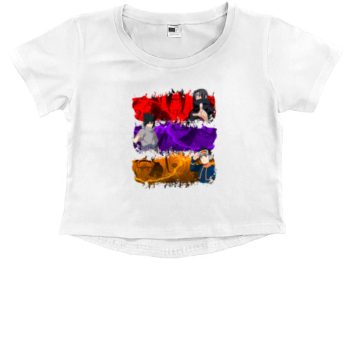 Kids' Premium Cropped T-Shirt - uchiha [2] - Mfest