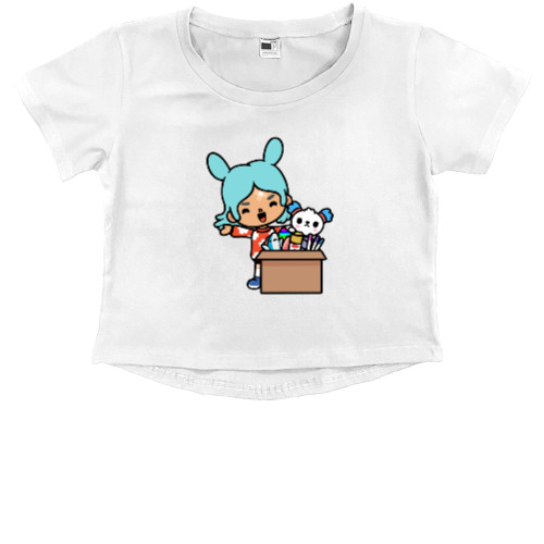 Kids' Premium Cropped T-Shirt - TOCABOCA[1] - Mfest