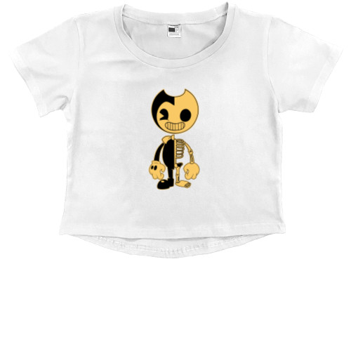 Kids' Premium Cropped T-Shirt - BENDY AND THE INK MACHINE 48 - Mfest