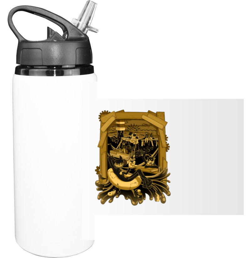 Sport Water Bottle - BENDY AND THE INK MACHINE 46 - Mfest