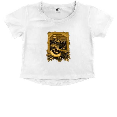 Kids' Premium Cropped T-Shirt - BENDY AND THE INK MACHINE 46 - Mfest