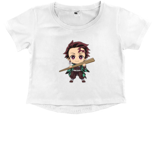 Kids' Premium Cropped T-Shirt - DEMON SLAYER: KIMETSU NO YAIBA [50] - Mfest