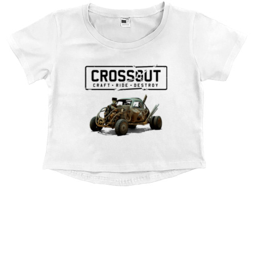 Kids' Premium Cropped T-Shirt - CROSSOUT[2] - Mfest