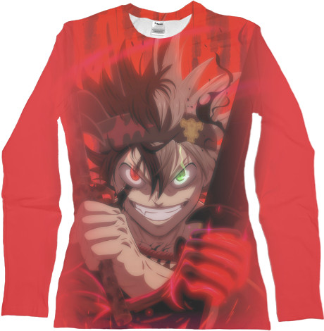 Women's Longsleeve Shirt 3D - АСТА (КРАСНЫЙ) - Mfest