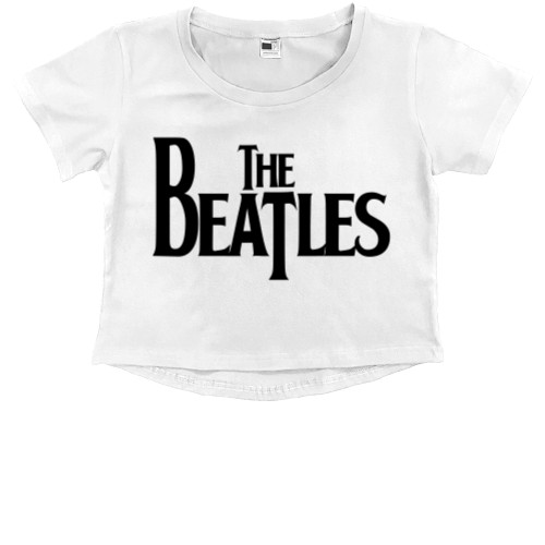 Kids' Premium Cropped T-Shirt - The Beatles (Черный) - Mfest