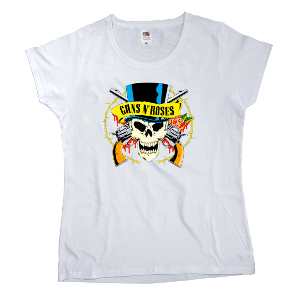 Women's T-shirt Fruit of the loom - Guns n roses logo - Mfest