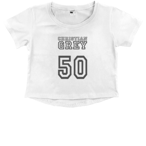 Kids' Premium Cropped T-Shirt - Christian Gray 50 - Mfest