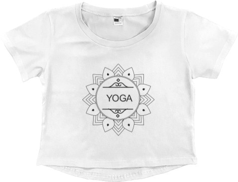 Women's Cropped Premium T-Shirt - Yoga - Mfest