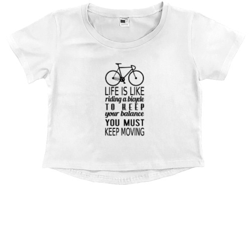 Kids' Premium Cropped T-Shirt - Life is good - Mfest