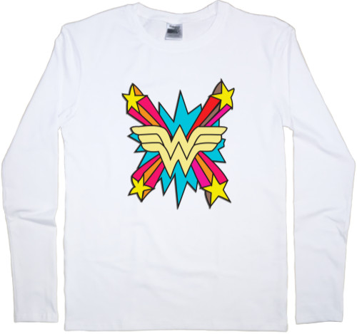 Men's Longsleeve Shirt - Wonder Woman лого 5 - Mfest