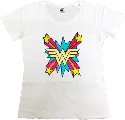 Women's Premium T-Shirt - Wonder Woman лого 5 - Mfest