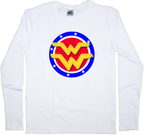 Men's Longsleeve Shirt - Wonder Woman лого 2 - Mfest