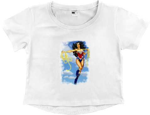 Women's Cropped Premium T-Shirt - Wonder Woman 3 - Mfest