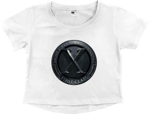 Women's Cropped Premium T-Shirt - X лого - Mfest