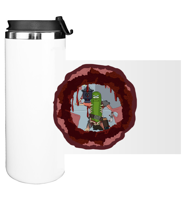 Water Bottle on Tumbler - Огурчик Рик 2 - Mfest