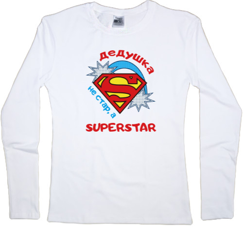 Women's Longsleeve Shirt - Дедушка Superstar - Mfest