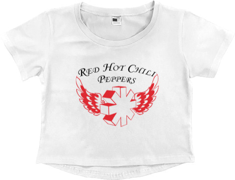 Women's Cropped Premium T-Shirt - Red Hot Chili Peppers 2 печать - Mfest