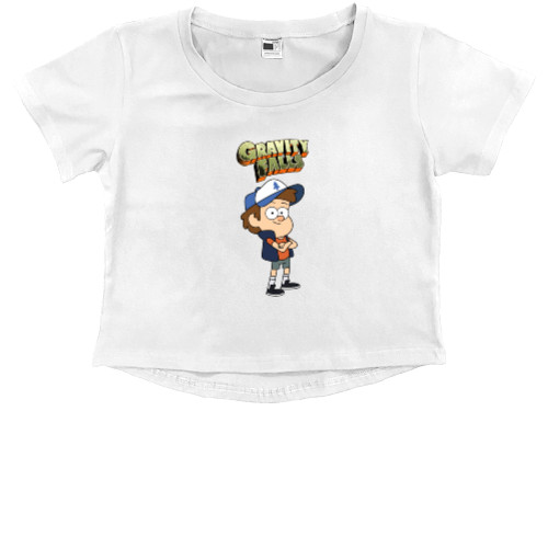 Kids' Premium Cropped T-Shirt - Gravity Falls Диппер - Mfest