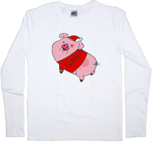 Men's Longsleeve Shirt - Gravity Falls Xmas Waddles 1 - Mfest