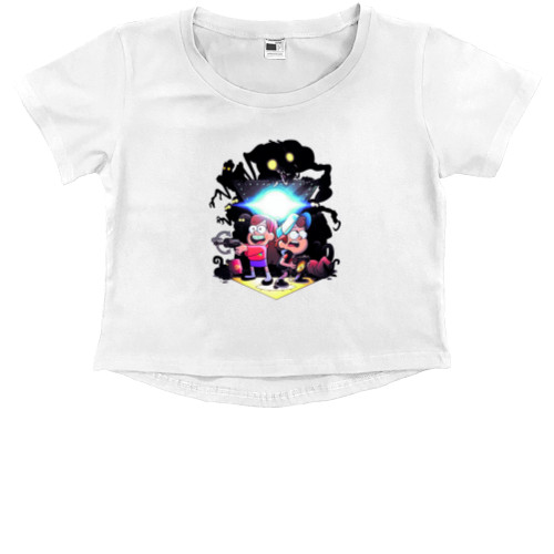 Kids' Premium Cropped T-Shirt - Gravity Falls Adventure never Ends - Mfest