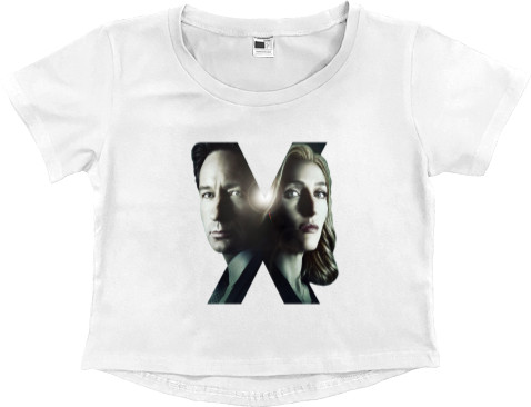 Women's Cropped Premium T-Shirt - X files 1 - Mfest