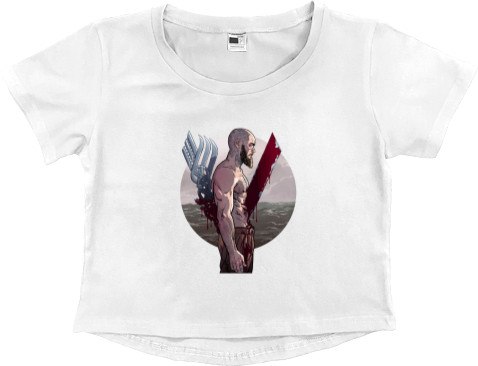 Women's Cropped Premium T-Shirt - Vikings 4 - Mfest