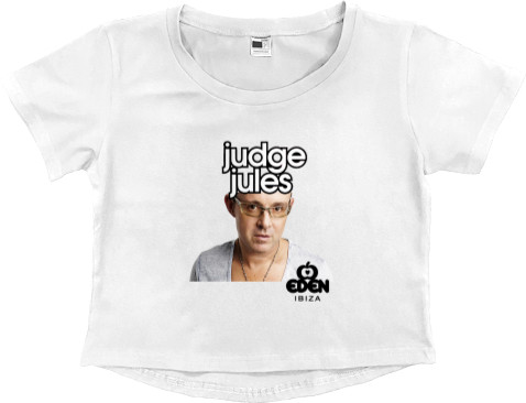 Women's Cropped Premium T-Shirt - Judge Jules - 1 - Mfest